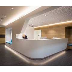 Modern Design Office Counter Metal Table Commercial Reception Desk