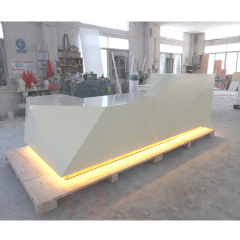 Beige Corian Color Amazon Hot Sale Fashionable Reception Desk