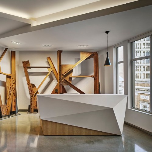 Elegant White Yoga Studio Children Center Small Reception Desk