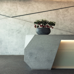 Concrete Marble Stone Waiting Area Reception Desk Clinic Furniture