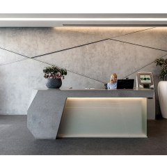 Concrete Marble Stone Waiting Area Reception Desk Clinic Furniture