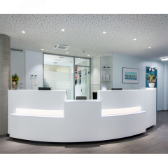 HK Design Model Reception Counter Half Round Front Working Counter