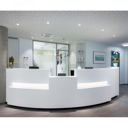 HK Design Model Reception Counter Half Round Front Working Counter