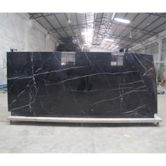 Black Corian Reception Desk Waterproof Salon Office Furniture
