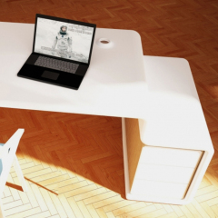 Free Sample Table Furniture Workstation Curved Computer Office Desk