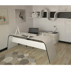 White and Grey Office Furniture Set Modern Office Desk Tables