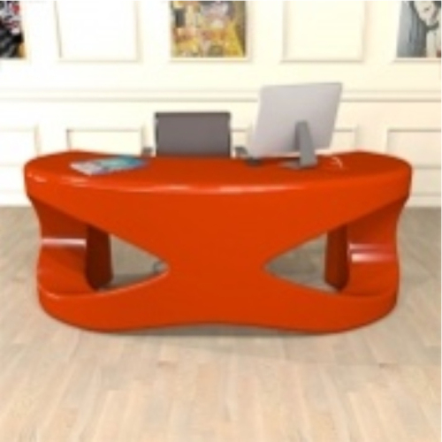 CEO Wireless Charging Boss Table Red Fiberglass Office Desk