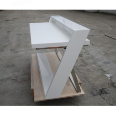 Collapsible Commercial Furniture Solid Surface Office Desk White