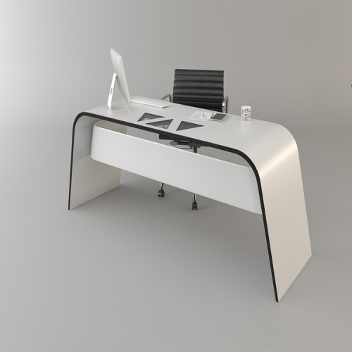 White and Grey Office Furniture Set Modern Office Desk Tables