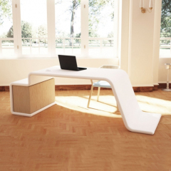 Free Sample Table Furniture Workstation Curved Computer Office Desk