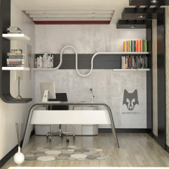 White and Grey Office Furniture Set Modern Office Desk Tables