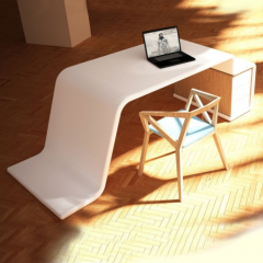Free Sample Table Furniture Workstation Curved Computer Office Desk