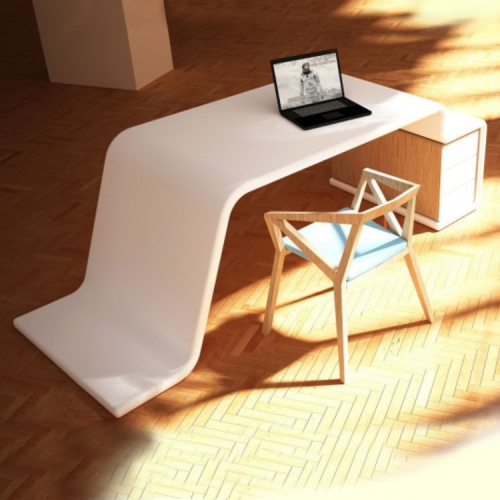 Free Sample Table Furniture Workstation Curved Computer Office Desk