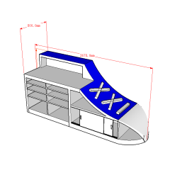 Shoe Shape Design Palace Style Reception Desk Waiting Counter