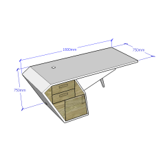 Elegant Table Furniture Modern Chairman Office Desk with Wire Hole