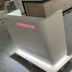 Modern Design Led Office Furniture Small Counter Front Desk Reception