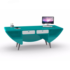 American Style Marble Top Office Desk Simple Design Boss Table Furniture