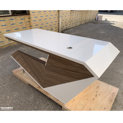 Elegant Table Furniture Modern Chairman Office Desk with Wire Hole