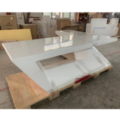 2022 Hot Sale Boss Table Granite Office Desk Pure White Color