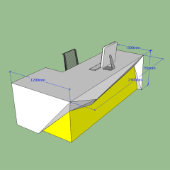 Diamond Shape Office Desk Office Sit to Standing Workstation Desk