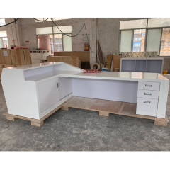 The United Kingdom Reception Desks L Shape Corian Information Counter