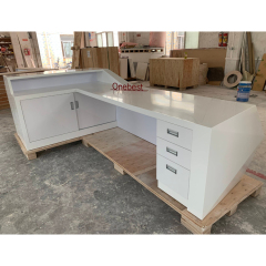The United Kingdom Reception Desks L Shape Corian Information Counter