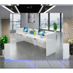LED Company Reception Desk Free Shipping Clinic Reception Counter