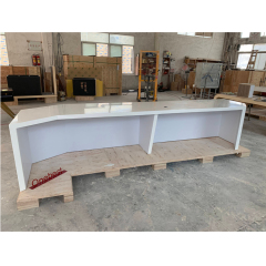 Simple Design Various Kinds Long Reception Desk Staff Work Table