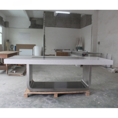 Quartz Stone Conference Table Microphone Folding Design Meeting Table