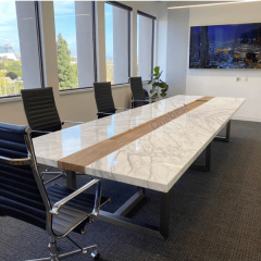 Natural Marble Office Furniture Meeting Training Desk Conference Table