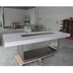 Quartz Stone Conference Table Microphone Folding Design Meeting Table