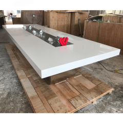 Factory Wholesale 12 Feet Long Conference Table with Power Sockets