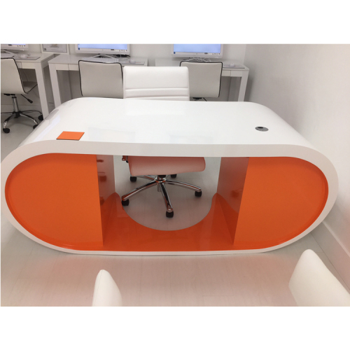 Orange Goggle Office Modern I Shape Office Table with Chair