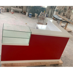 Restaurant Commercial L Led Light Glass Cabinet Bar Counter for Sale
