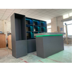 Table Display Shelves Modern Coffee Shop Counter Design Used Equipment