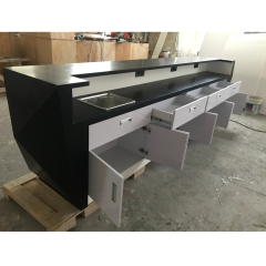 Black Light Up Bar Table Drink Wine Bar Counter Design with Machines