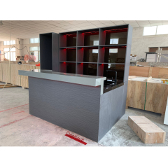 Table Display Shelves Modern Coffee Shop Counter Design Used Equipment