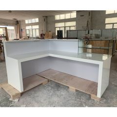 Restaurant Commercial L Led Light Glass Cabinet Bar Counter for Sale
