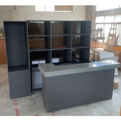 Table Display Shelves Modern Coffee Shop Counter Design Used Equipment