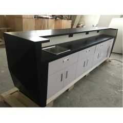 Black Light Up Bar Table Drink Wine Bar Counter Design with Machines