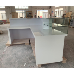 Restaurant Commercial L Led Light Glass Cabinet Bar Counter for Sale