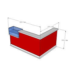 Restaurant Commercial L Led Light Glass Cabinet Bar Counter for Sale