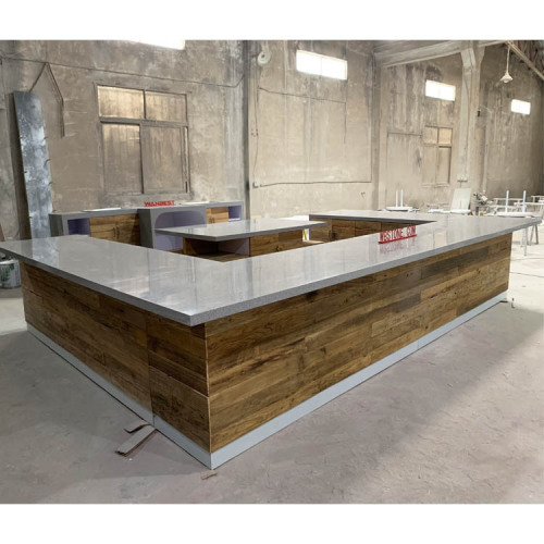 Solid Surface Top and Wooden Front Ready Made Bar Counter Set
