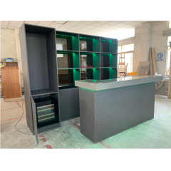 Table Display Shelves Modern Coffee Shop Counter Design Used Equipment