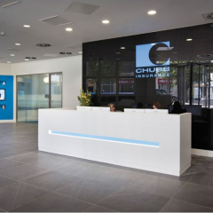 Light Up Front Reception Desk Modern Office Living Room Reception Table