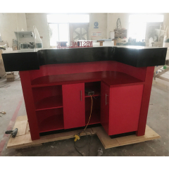 Small Size Red and Black Transparent Bar Counter for Cafe Shop