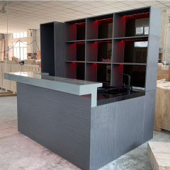 Table Display Shelves Modern Coffee Shop Counter Design Used Equipment