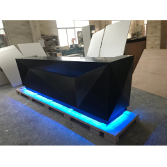 Black Light Up Bar Table Drink Wine Bar Counter Design with Machines