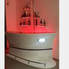 Custom Bar Club Decoration Project Antique White Led Boat Bar Counters