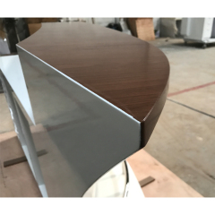 Walnut Wood Boat Bar Counter With Shelves For Night Club Use